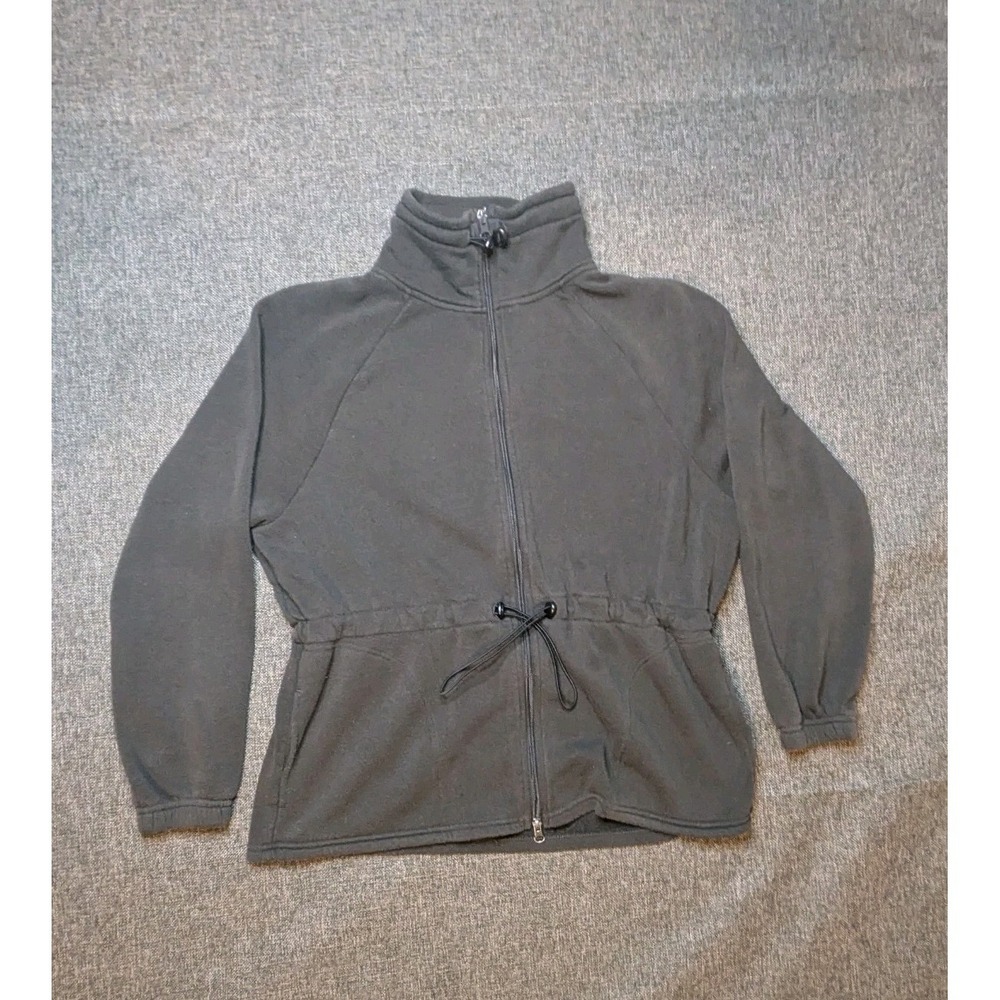 PacSun Fleece Jacket Women's‎ Mid adjust Full Zip Sweatshirt Teddie Black XS